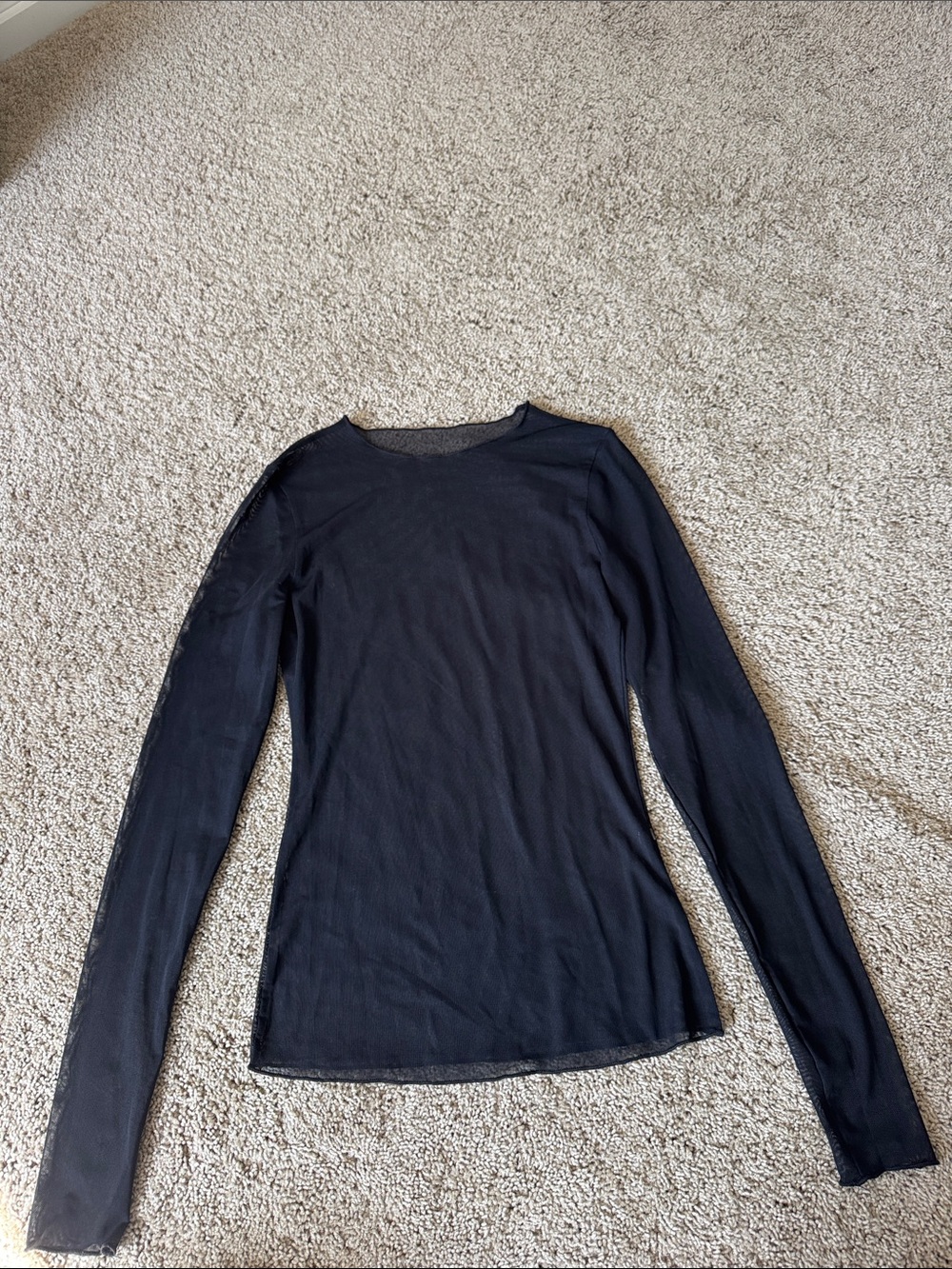 Black Mesh Long Sleeve